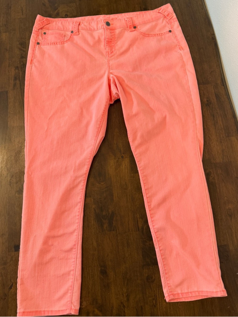 Maurices Coral Pink Straight Jeans NWOT